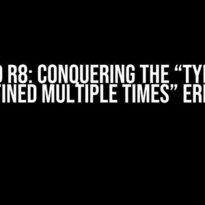 Android R8: Conquering the “Type a.a is defined multiple times” Error