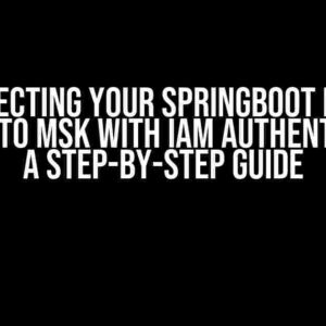 Connecting Your SpringBoot Micro Service to MSK with IAM Authentication: A Step-by-Step Guide